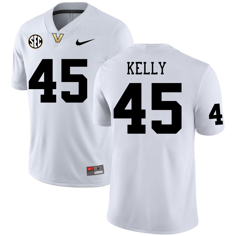 Vanderbilt Commodores #45 Dante Kelly College Football Jerseys Sale Stitched-White